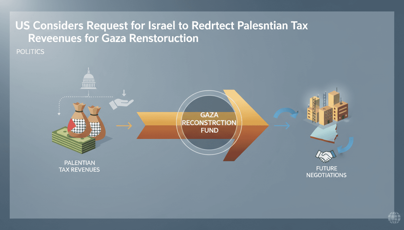 US Considers Request for Israel to Redirect Palestinian Tax Revenues for Gaza Reconstruction