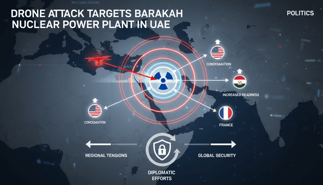 Aerial view of the Barakah nuclear power plant in the UAE.