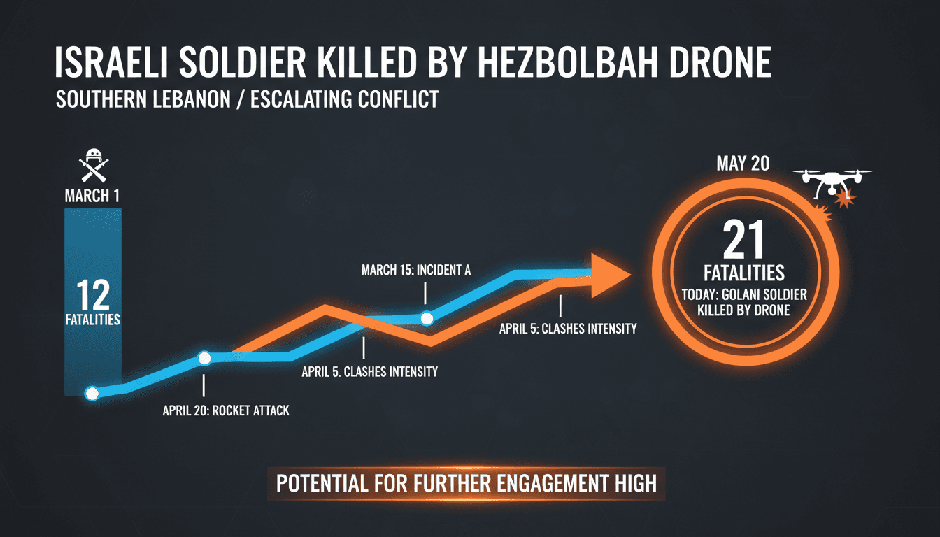 Israeli soldier killed by Hezbollah drone in southern Lebanon amid escalating conflict
