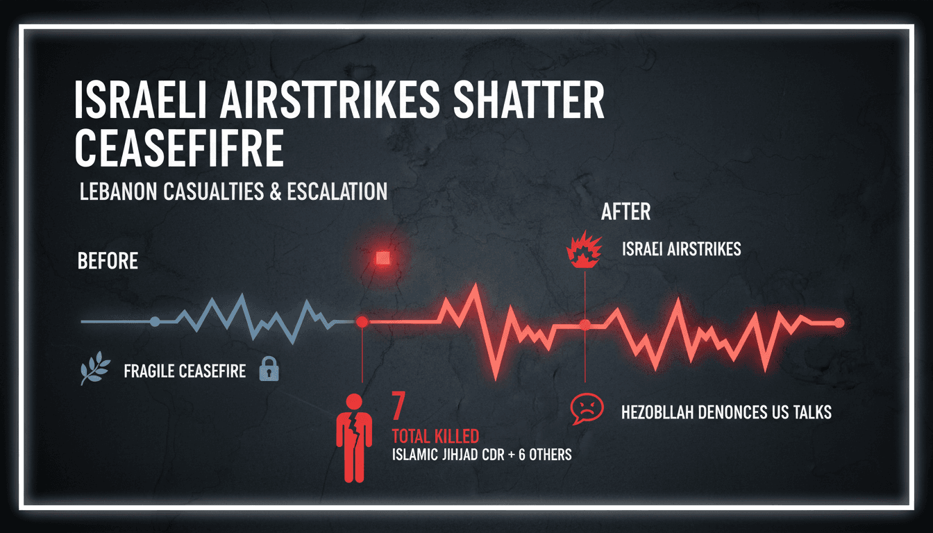 Israeli airstrikes in Lebanon kill seven amid fragile ceasefire