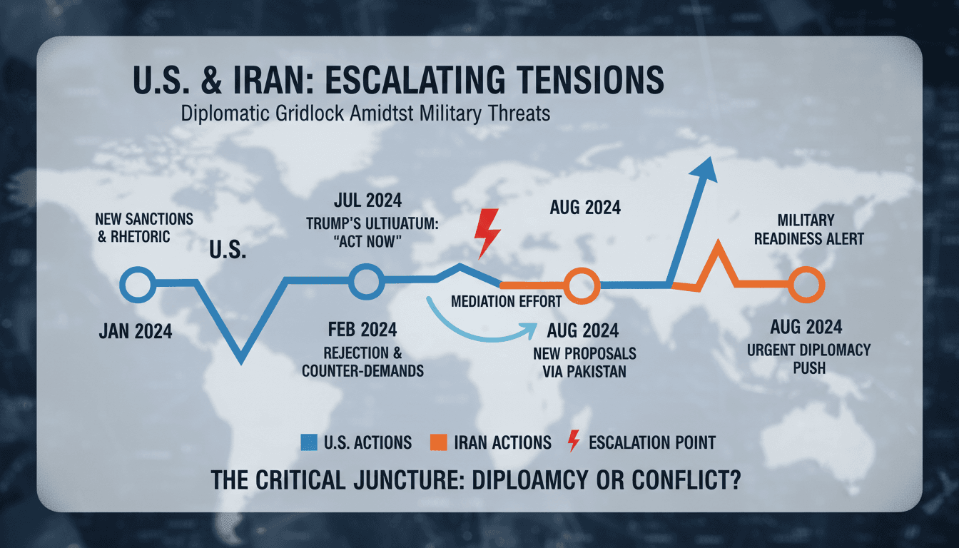 U.S. and Iran flags symbolizing rising tensions and diplomatic efforts.