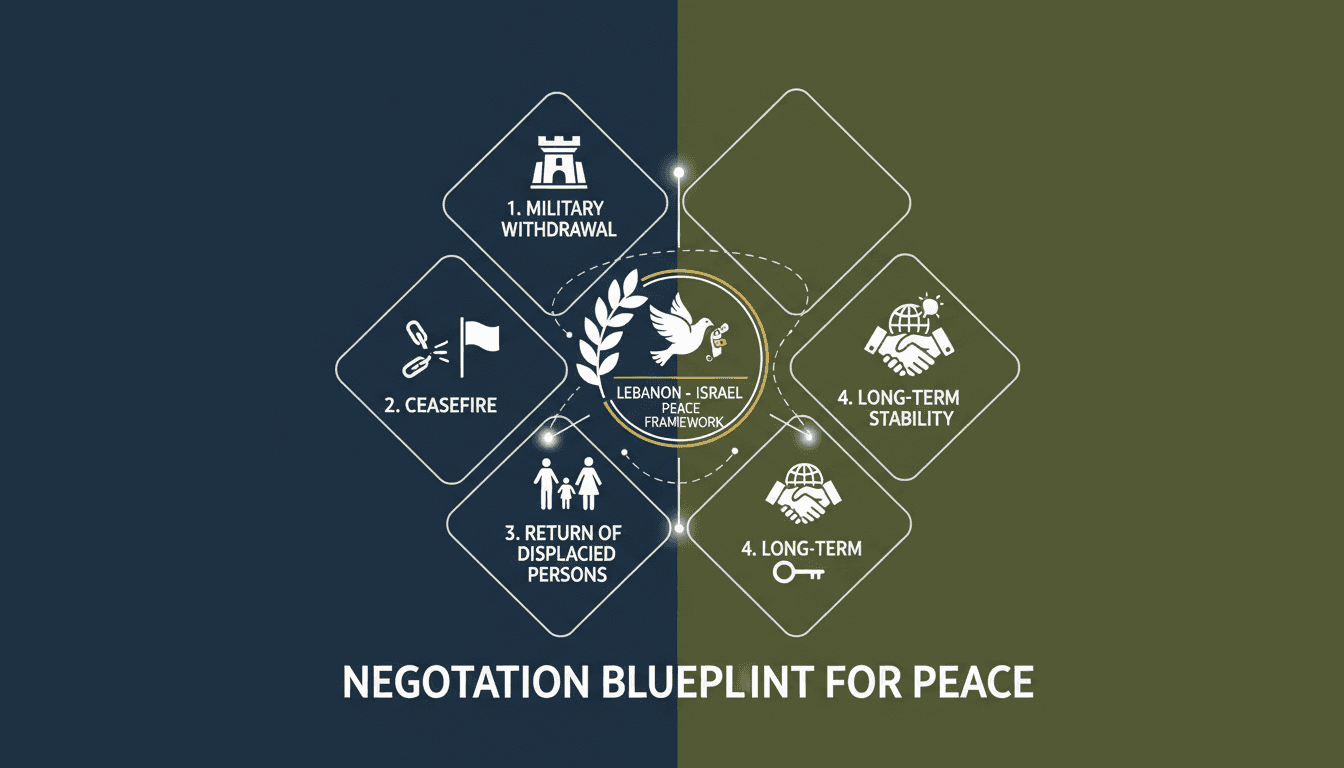 President Joseph Aoun announcing the negotiation framework with Israel.
