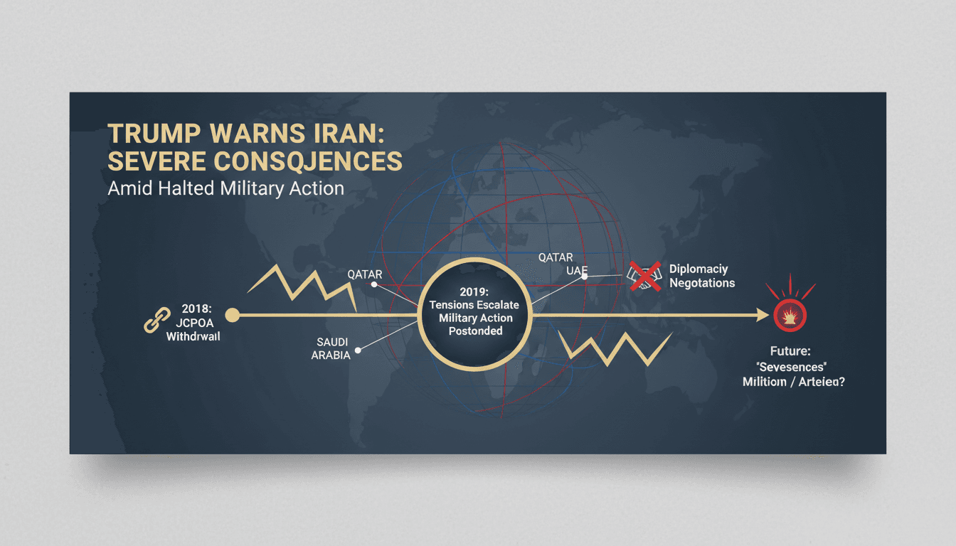 Trump warns Iran of severe consequences amid halted military action