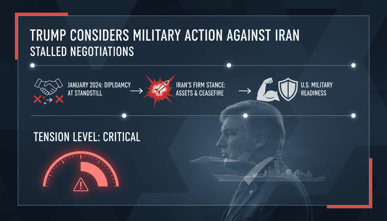 Trump Considers Military Action Against Iran Amid Stalled Negotiations