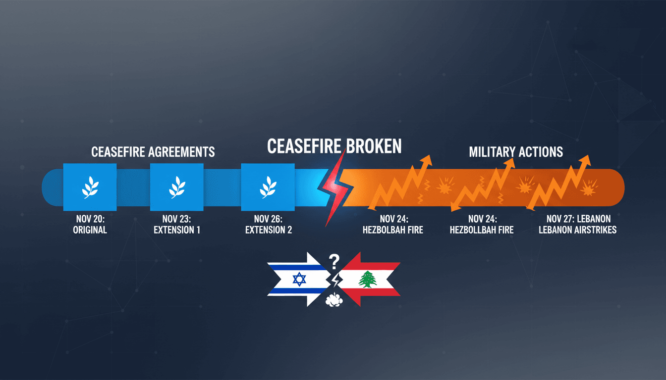 Israeli airstrikes in southern Lebanon continue despite ceasefire extension