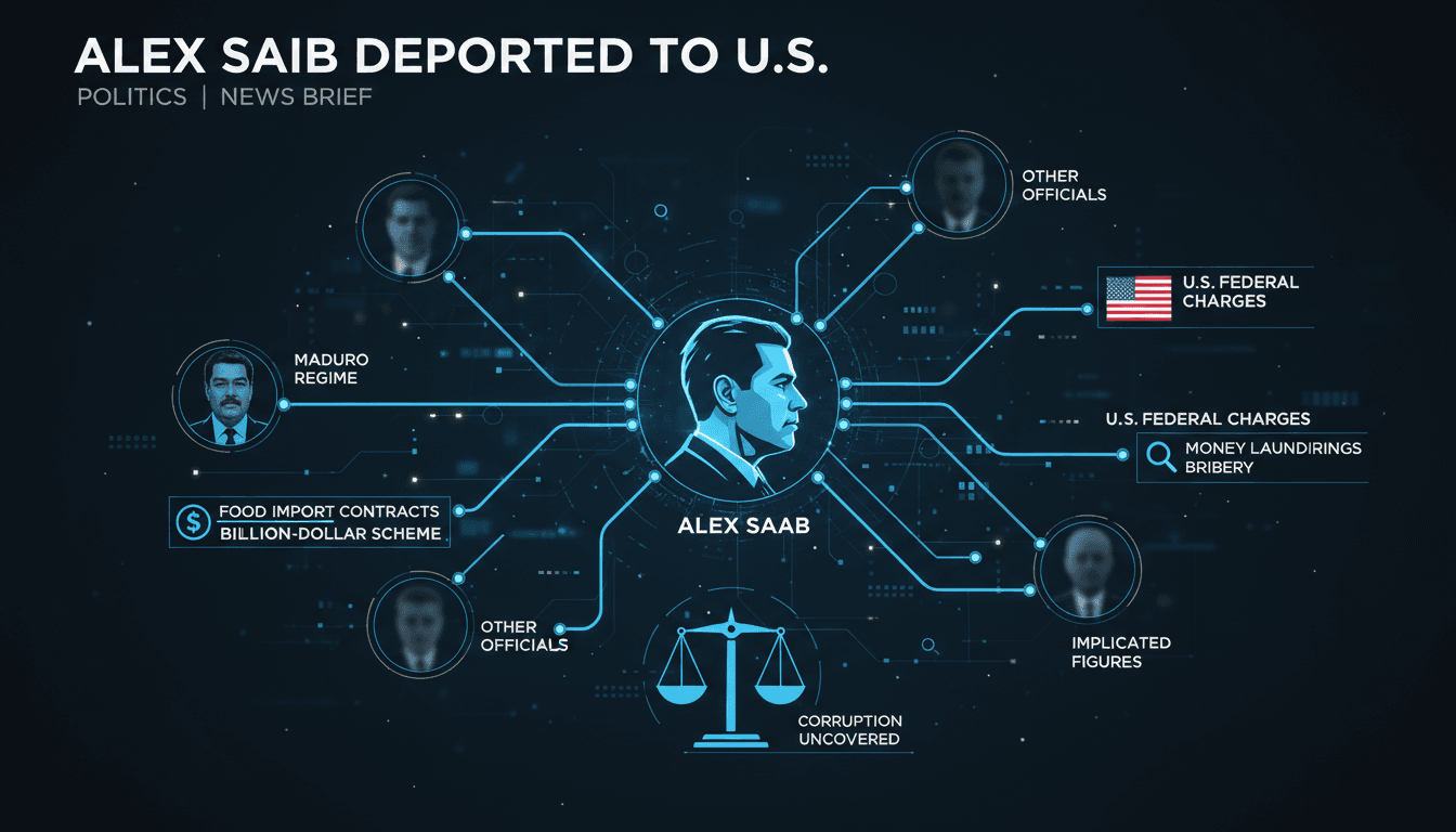 Alex Saab being escorted during his deportation to the U.S.