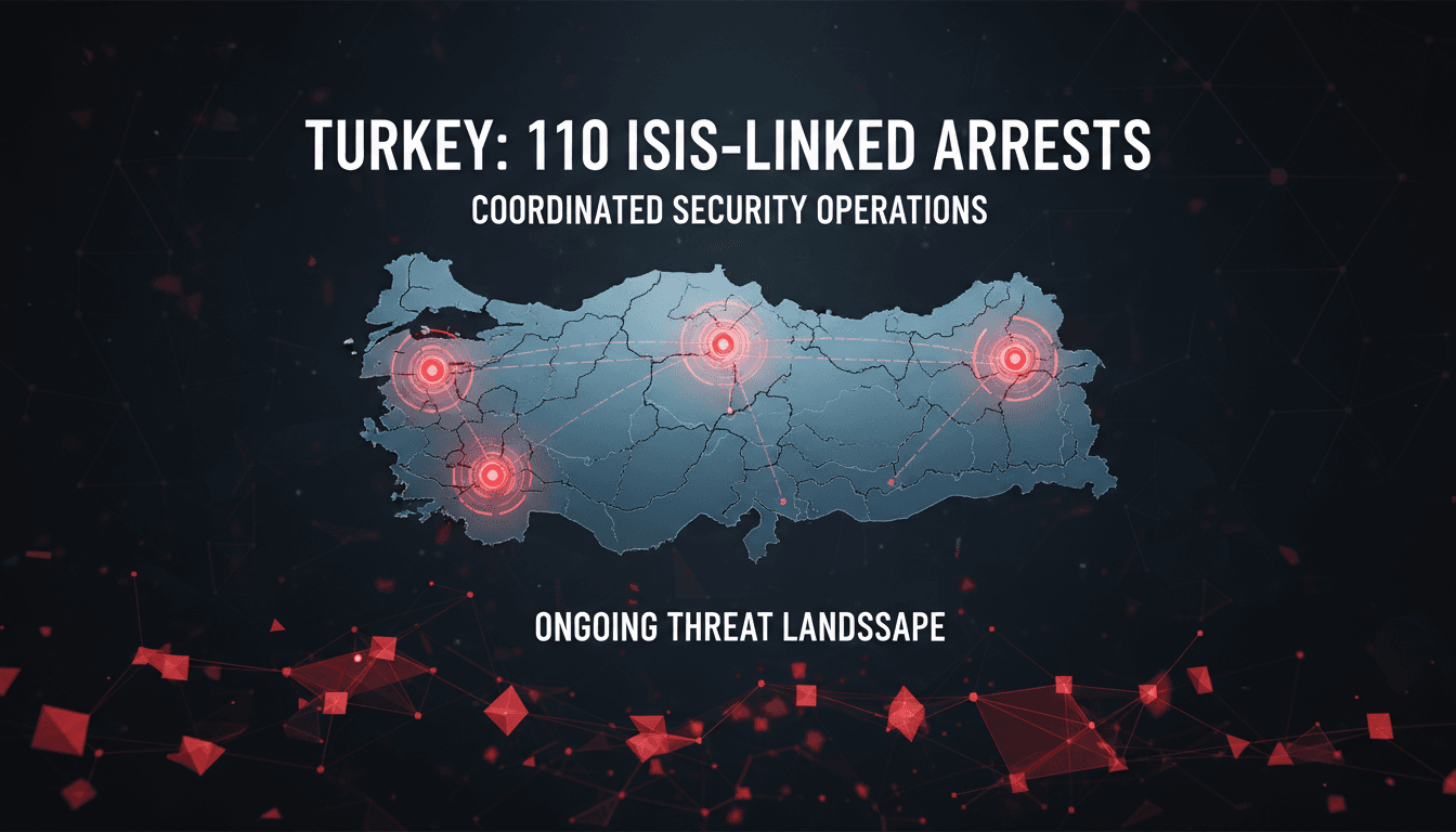 Turkish security forces conducting operations against ISIS affiliates