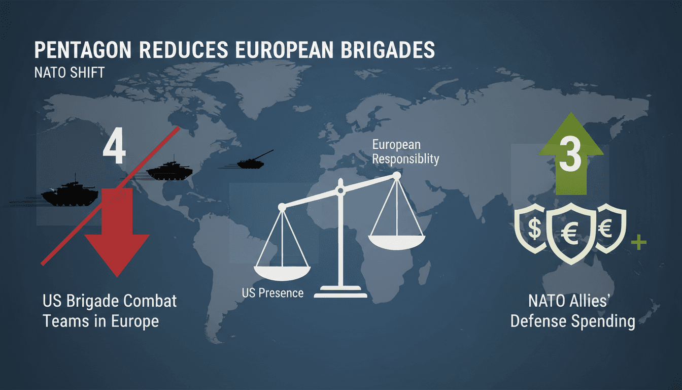 Pentagon reduces US Brigade Combat Teams in Europe from four to three
