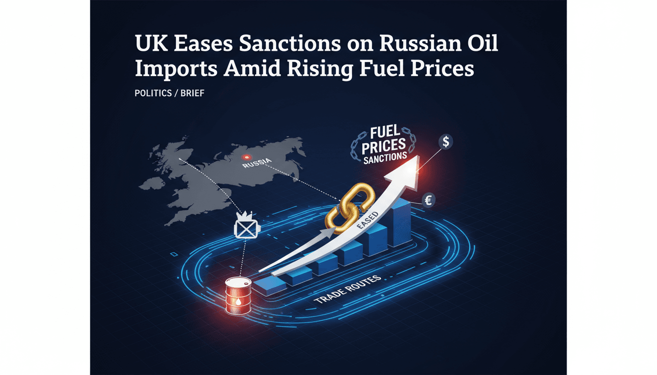 UK government eases sanctions on Russian oil imports
