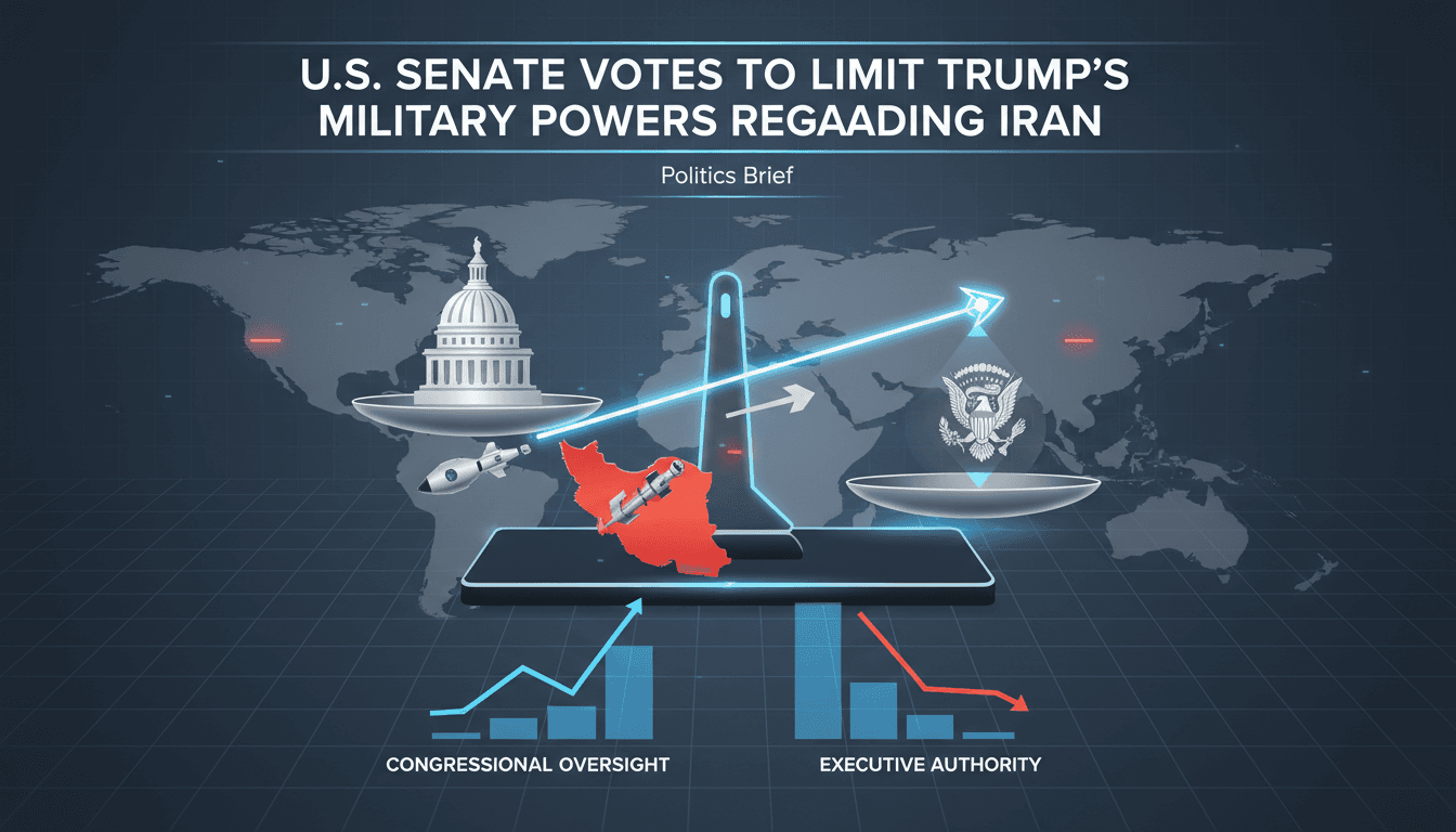 U.S. Senate votes to limit Trump's military powers regarding Iran