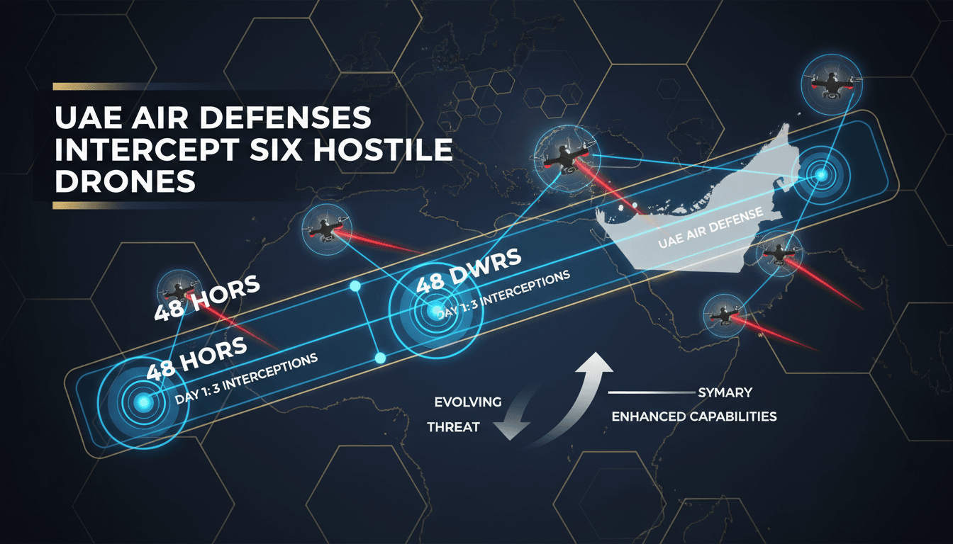 UAE air defenses intercept six hostile drones in 48 hours