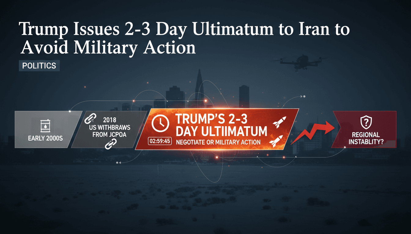 Trump Issues 2-3 Day Ultimatum to Iran to Avoid Military Action