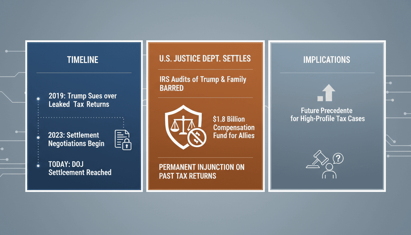 U.S. Justice Department Settles to Bar IRS Audits of Trump and Family