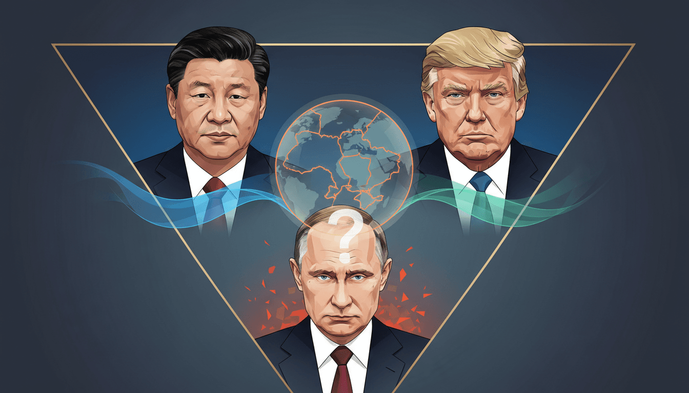 Xi Jinping and Donald Trump discussing geopolitical tensions