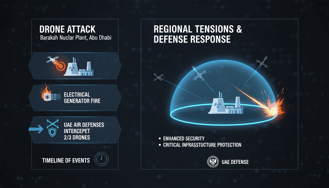 Drone attack causes fire at Barakah nuclear power plant in Abu Dhabi