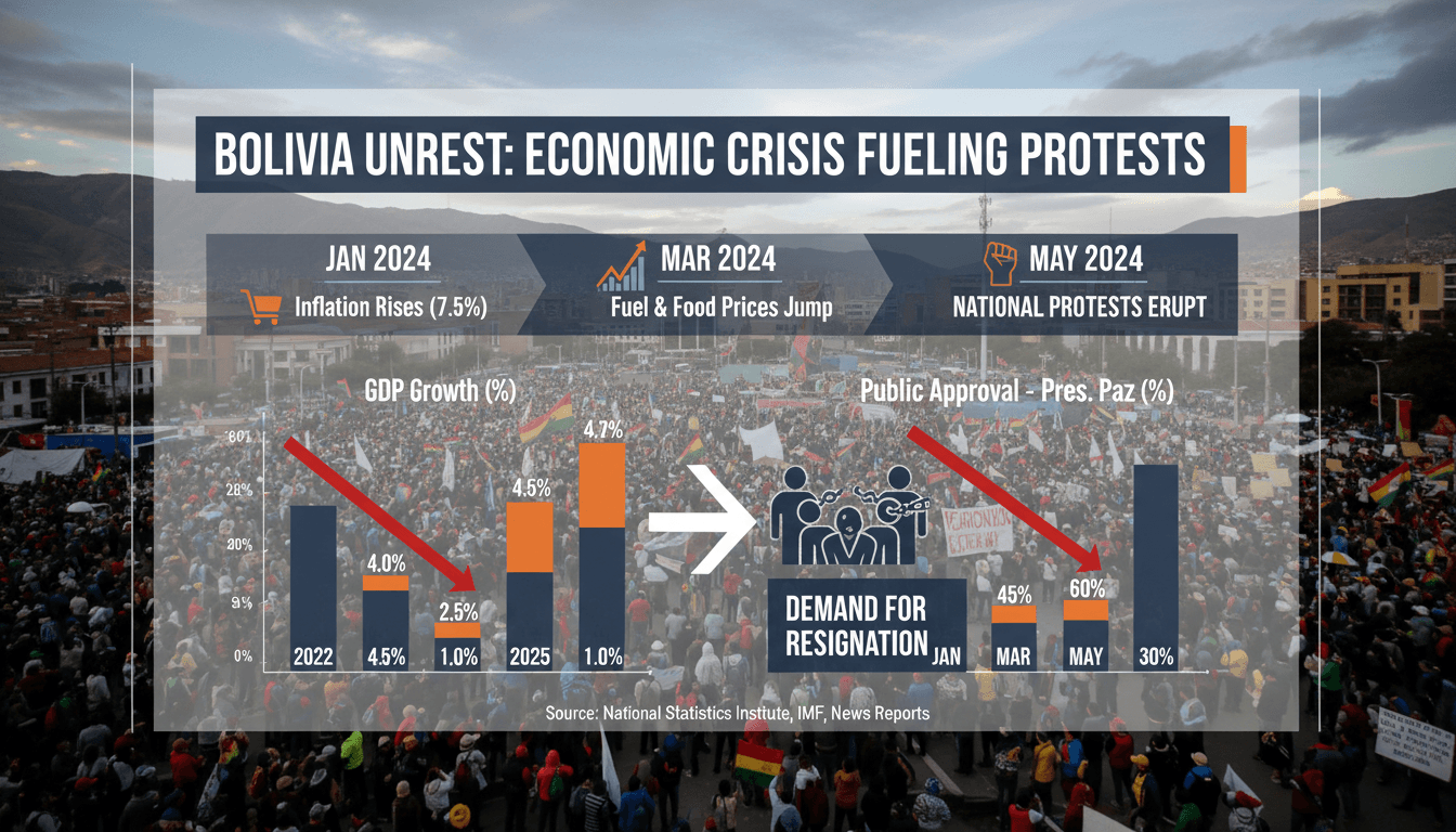 Bolivia faces escalating protests against President Rodrigo Paz amid economic crisis