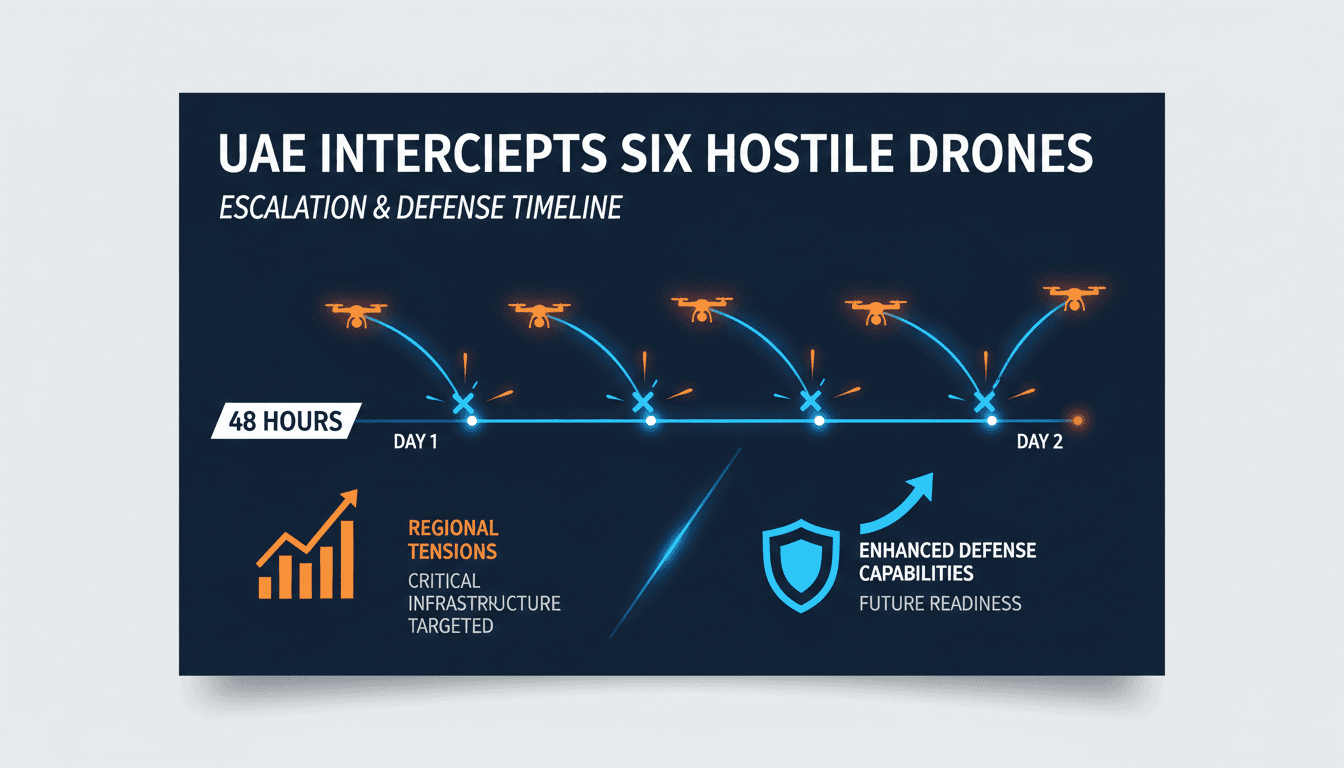 UAE air defense systems intercepting hostile drones