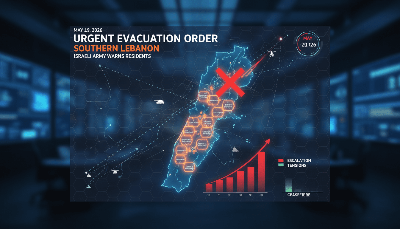 Israeli Army Issues Urgent Evacuation Order for Southern Lebanon Residents