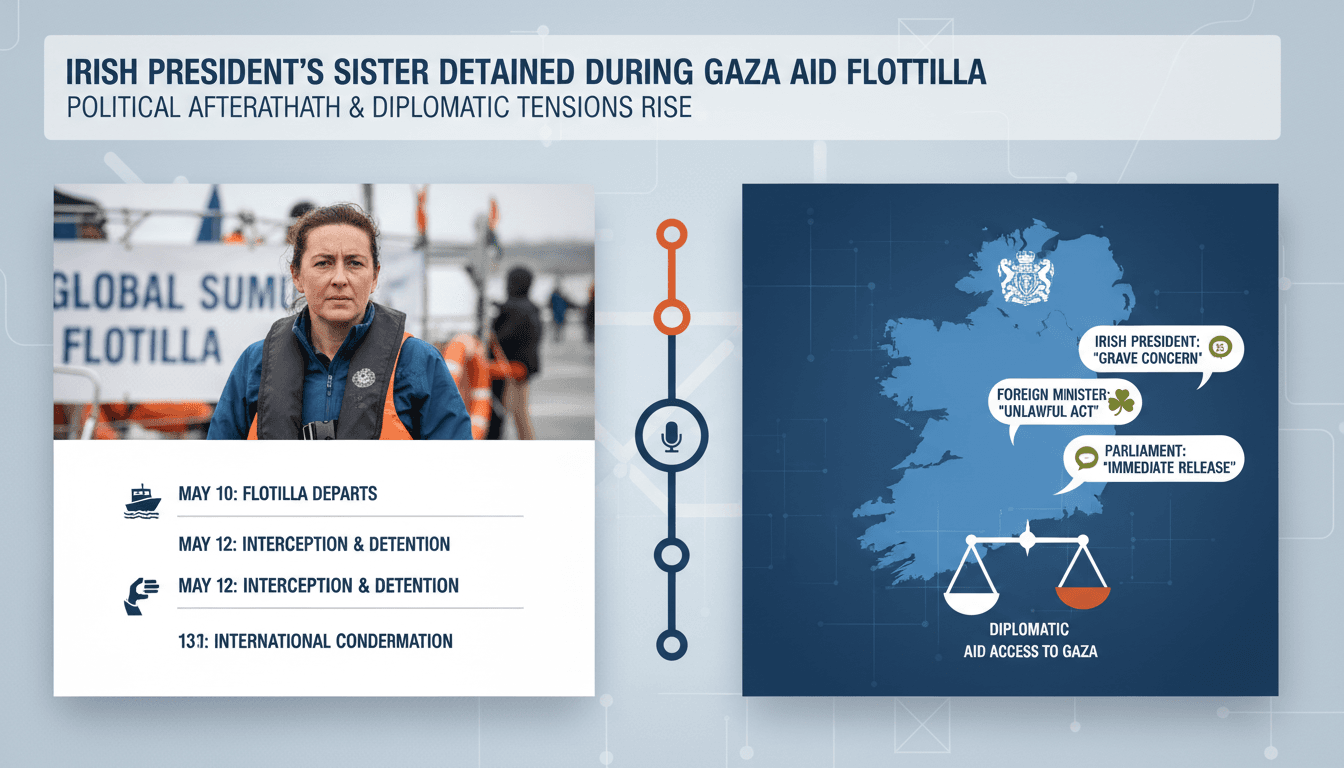 Irish President's Sister Detained by Israeli Forces During Gaza Aid Flotilla