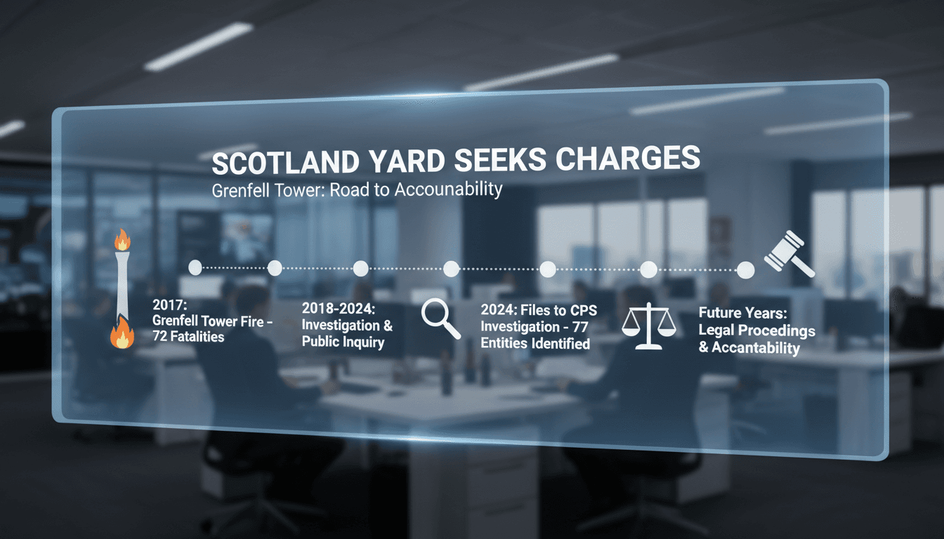 Scotland Yard prepares to seek criminal charges against 77 entities over Grenfell Tower fire