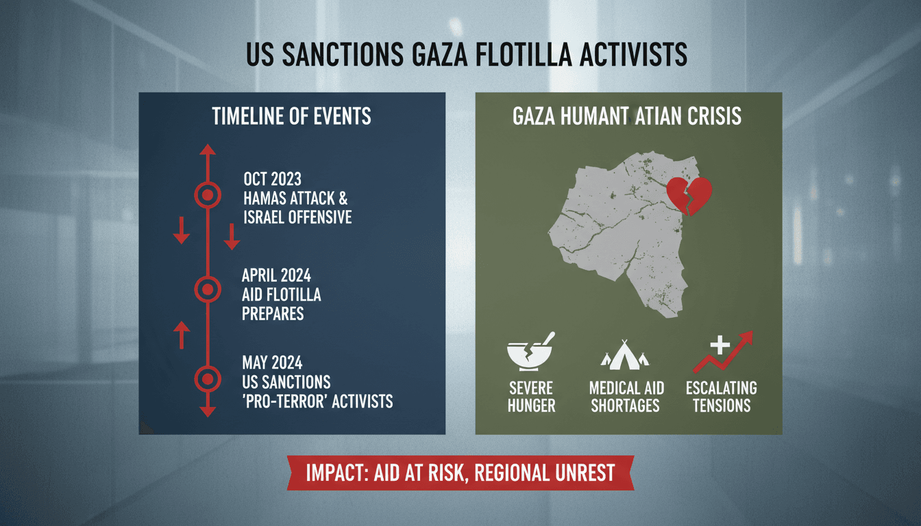US sanctions activists linked to Gaza humanitarian aid flotilla