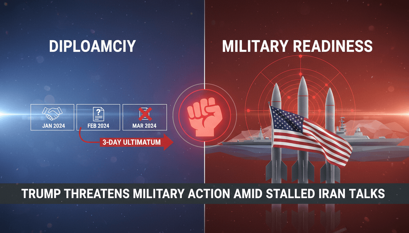 President Trump discussing military options regarding Iran negotiations.
