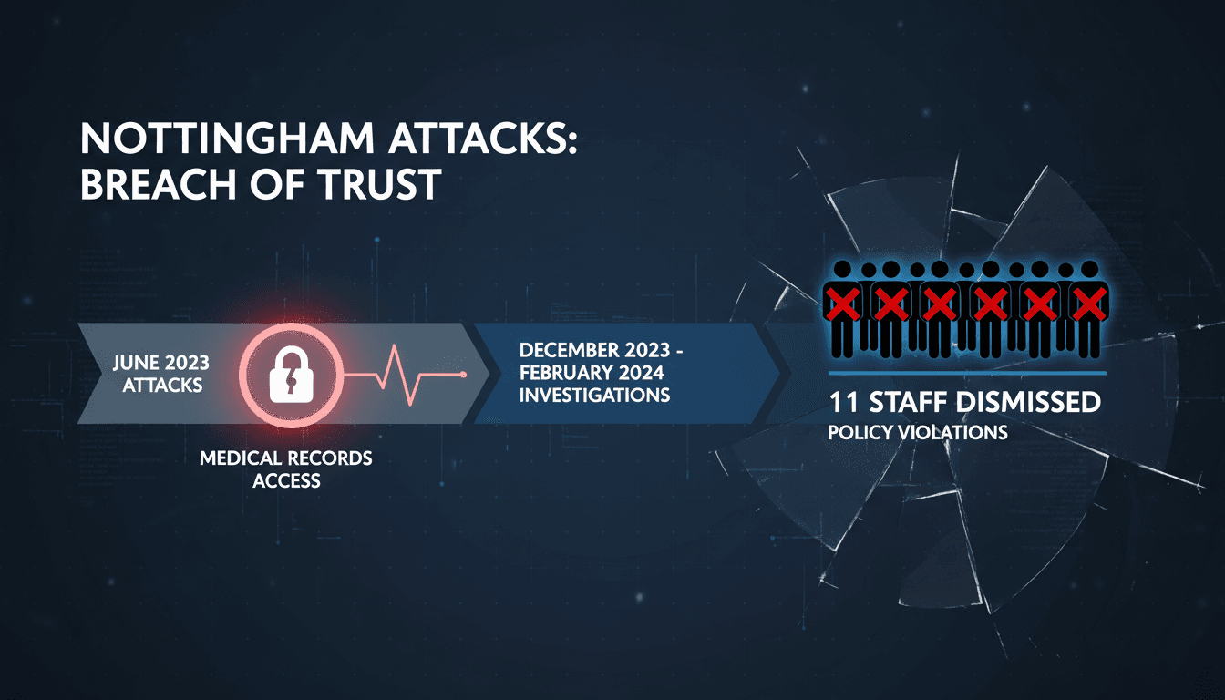 Nottingham NHS Trust building with a focus on patient confidentiality issues
