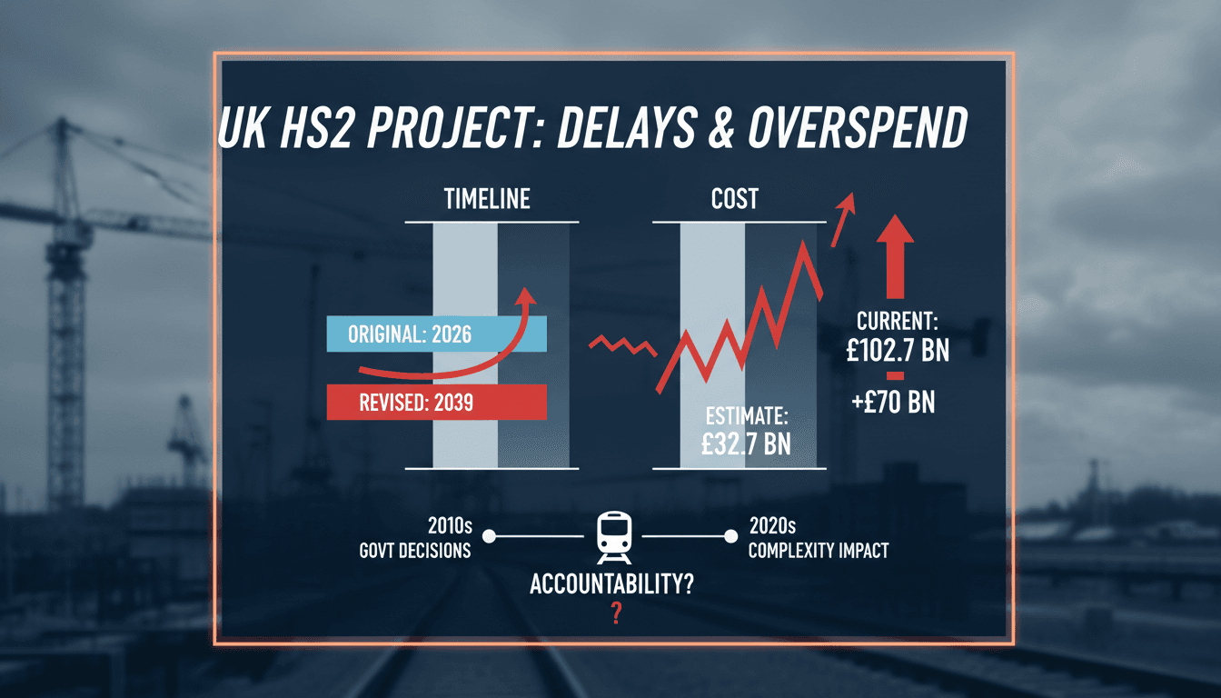 UK HS2 high-speed rail project faces major delays and cost overruns