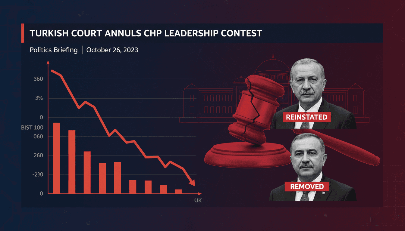 Turkish court annuls CHP leadership contest reinstating Kemal Kılıçdaroğlu
