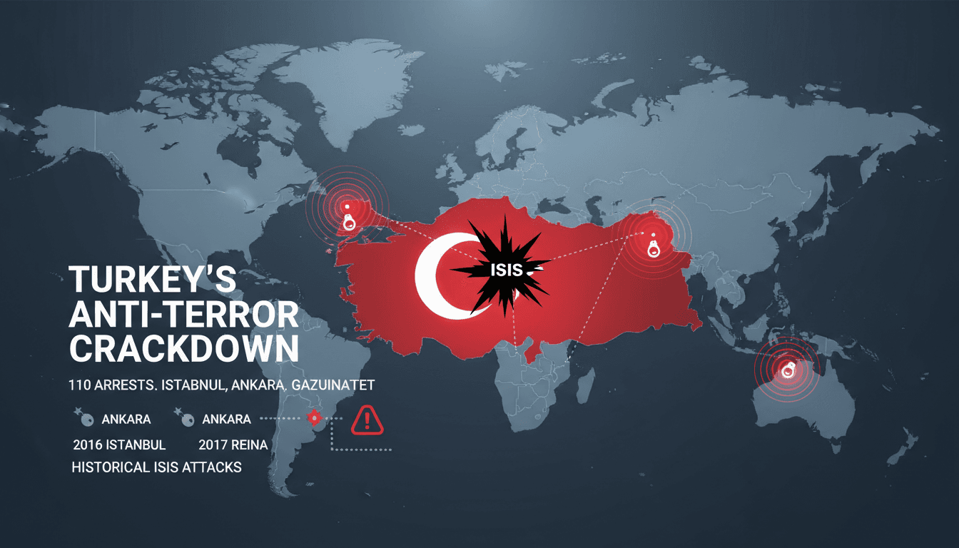 Turkey arrests 110 individuals linked to ISIS in major counter-terrorism operation