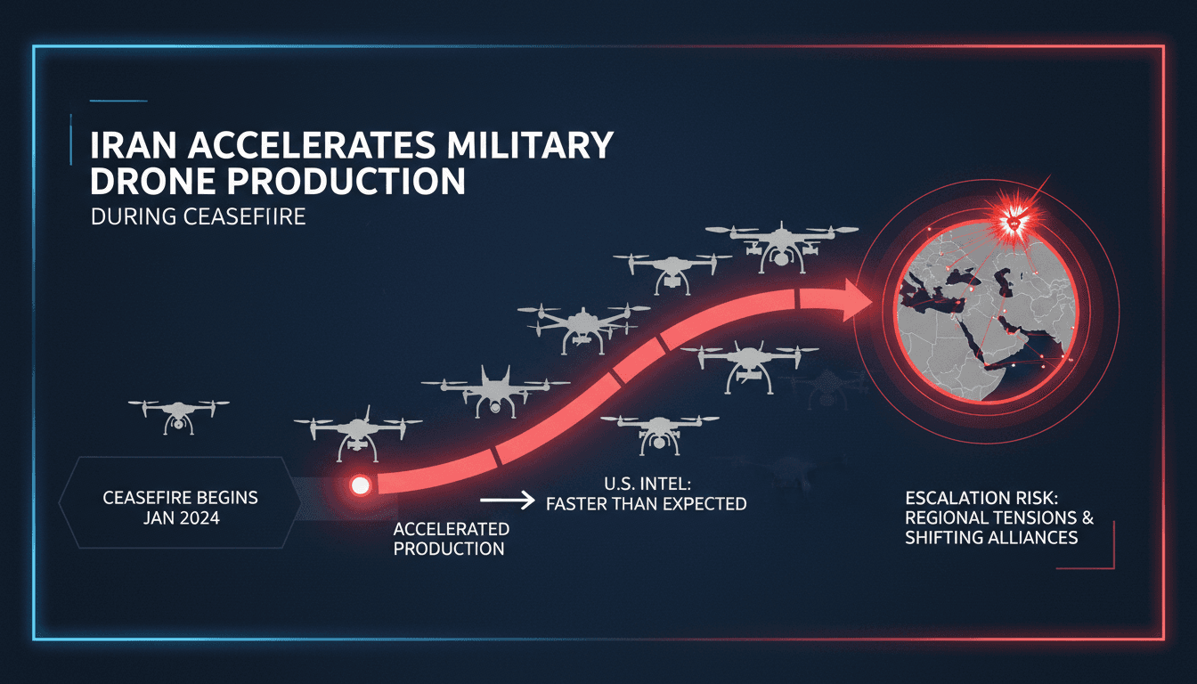 Iran's military drone production during ceasefire period
