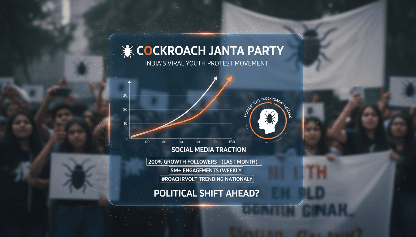 Youth protest movement symbolized by a cockroach in India