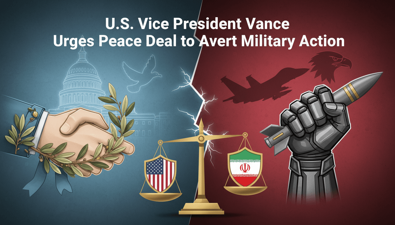 Vice President J.D. Vance addressing the media on U.S.-Iran relations.