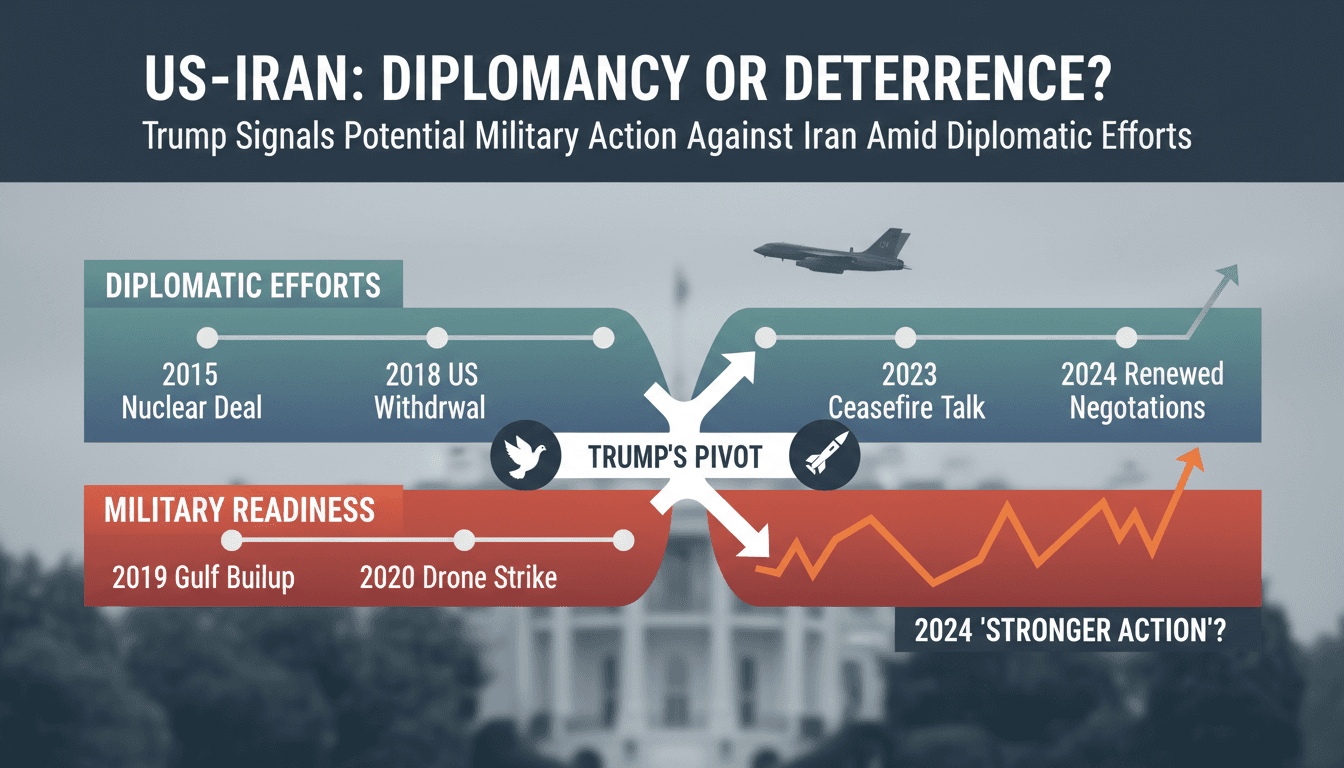 President Trump addressing military options regarding Iran.
