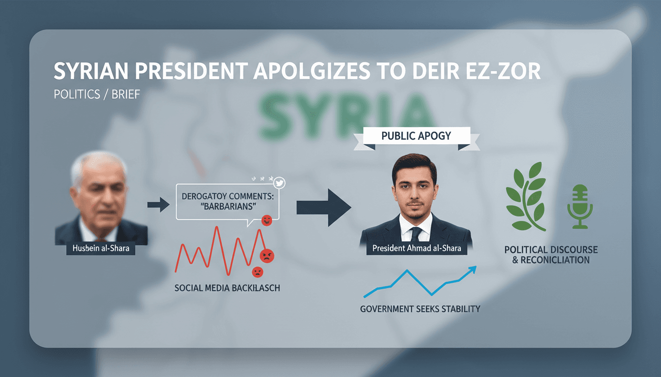 Syrian President issues apology to Deir ez-Zor residents after father's derogatory comments