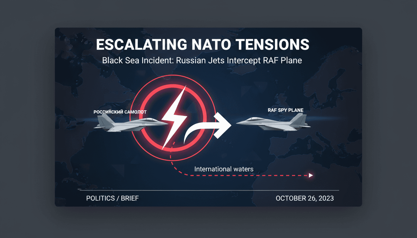 Russian jets intercept British RAF spy plane over Black Sea escalating NATO tensions