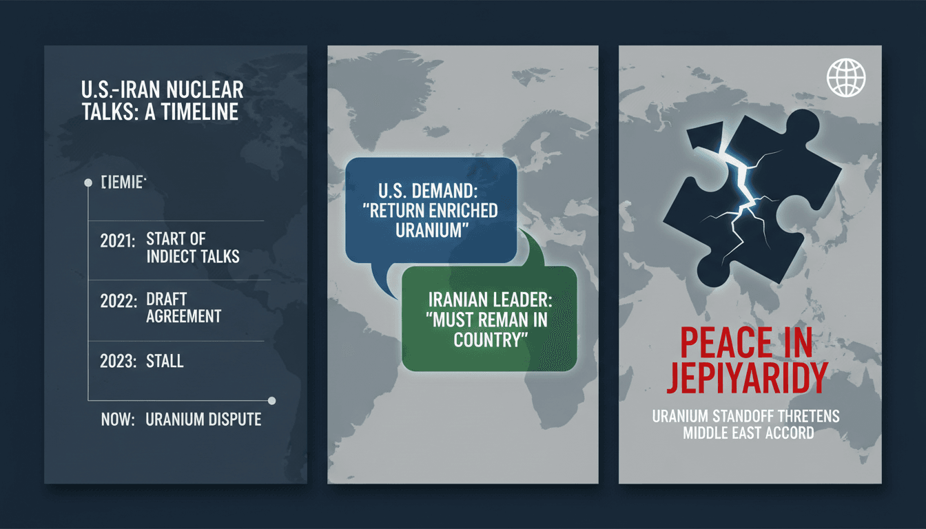 U.S. and Iran escalate tensions over enriched uranium amid peace negotiations