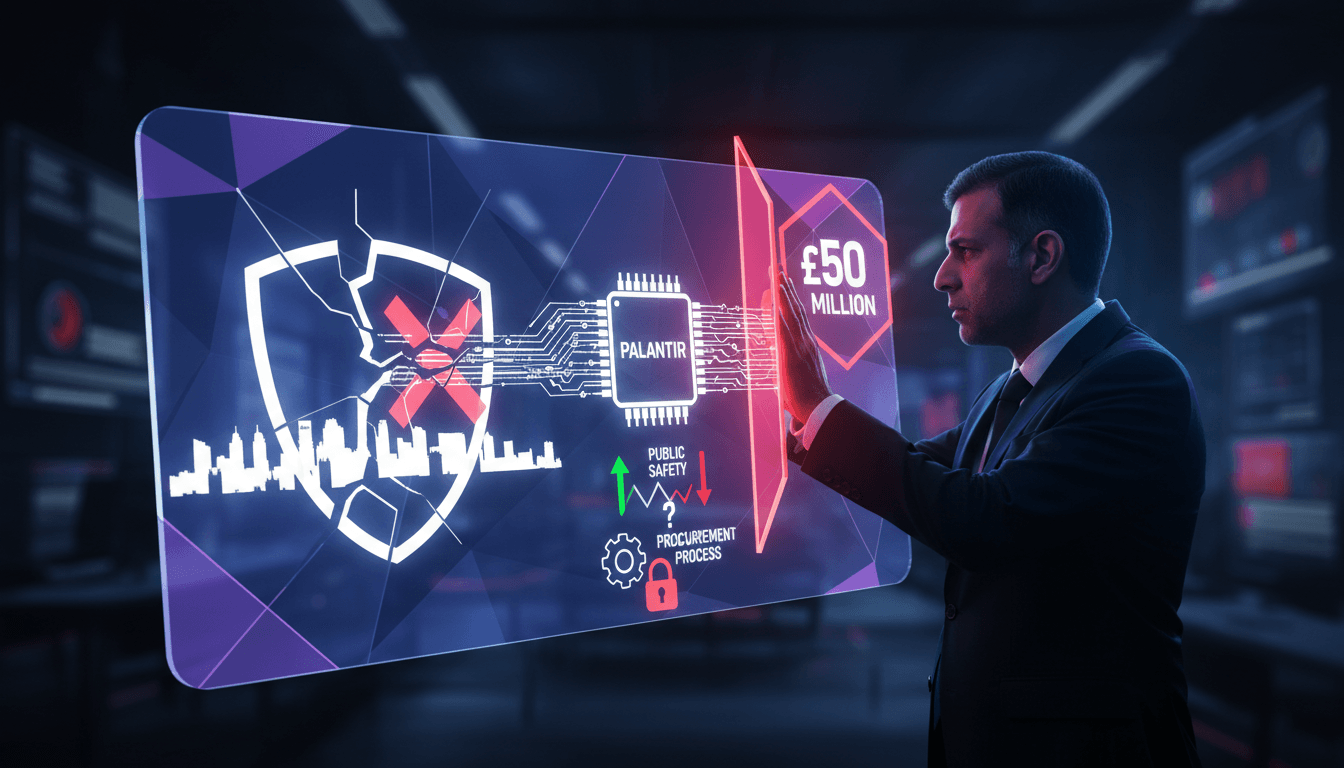 Sadiq Khan speaking at a press conference regarding the Palantir contract decision.