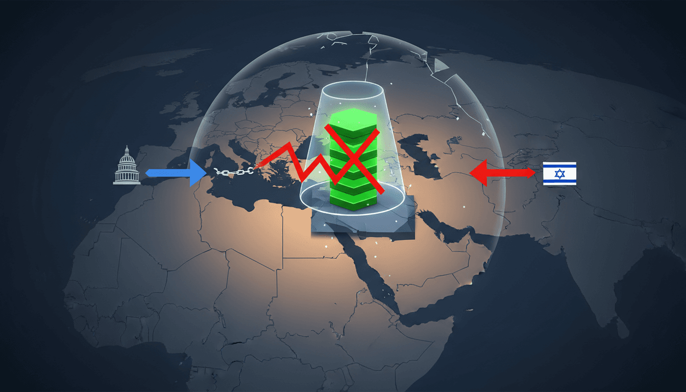 Map highlighting Iran's enriched uranium stockpile and geopolitical tensions.