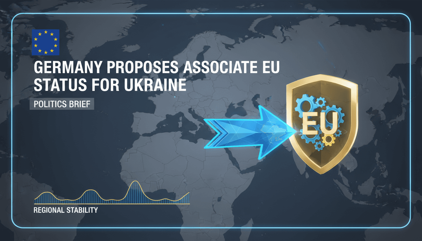 Ukrainian flag alongside the EU flag symbolizing potential membership status.
