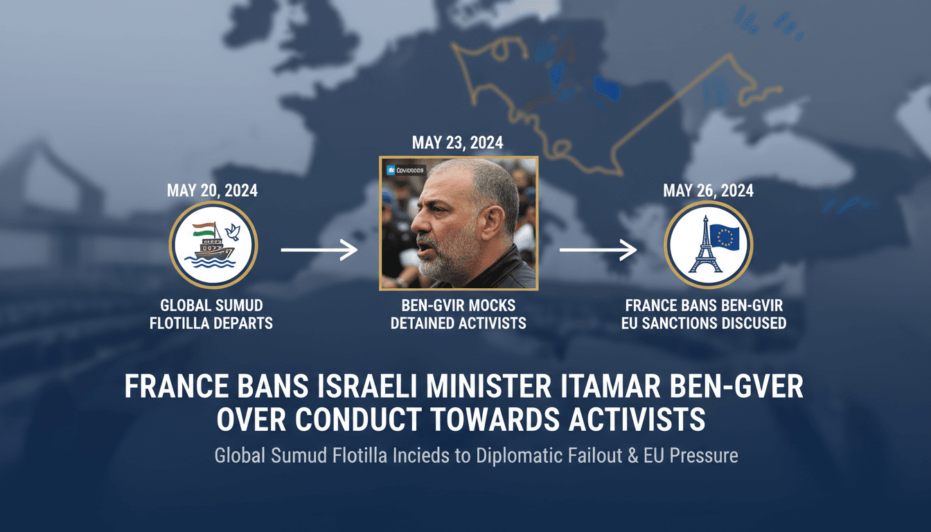 French Foreign Minister Jean-Noel Barrot announces ban on Itamar Ben-Gvir.