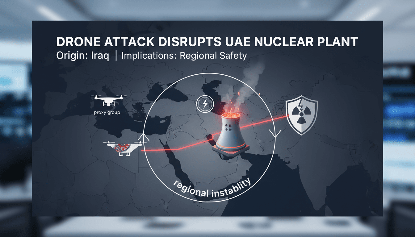 Aerial view of Barakah Nuclear Power Plant in the UAE