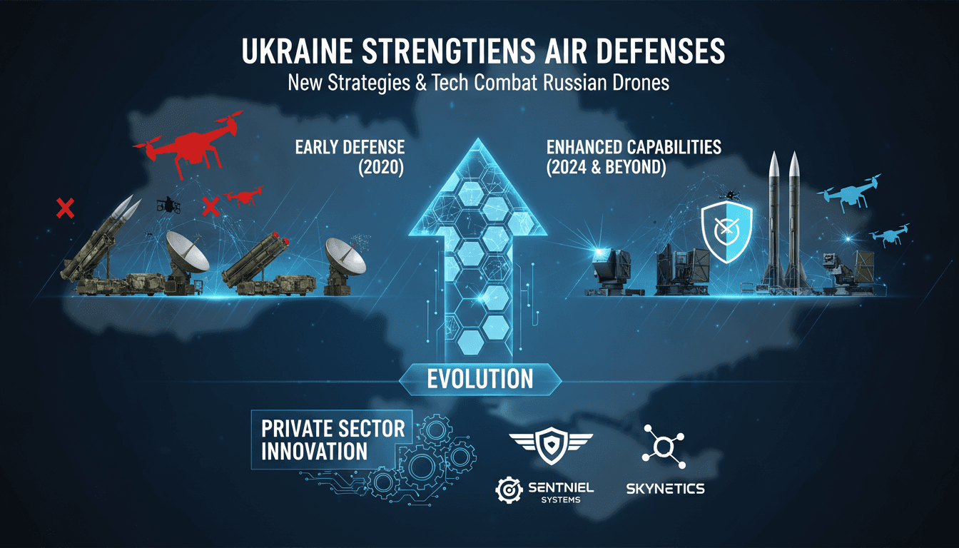 Ukrainian air defense systems in action against drone threats