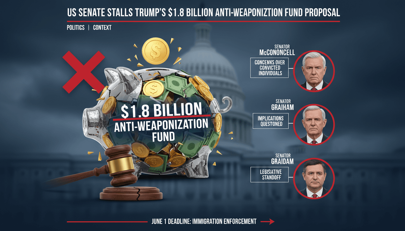 US Senate Stalls Trump's $1.8 Billion Anti-Weaponization Fund Proposal