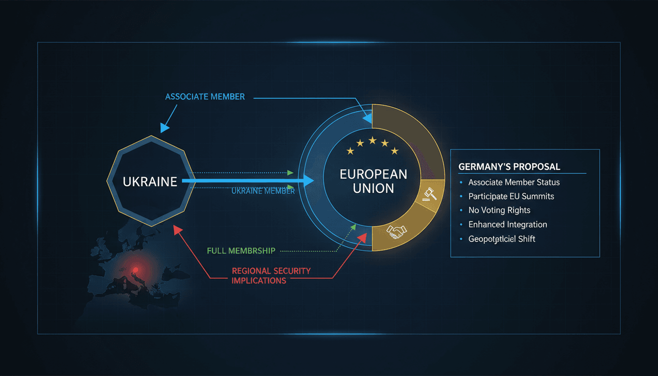 German Chancellor Friedrich Merz discusses Ukraine's EU associate membership proposal.