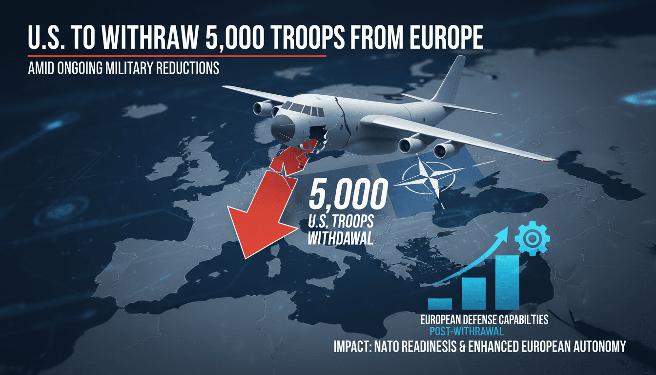 U.S. to Withdraw 5,000 Troops from Europe Amid Ongoing Military Reductions