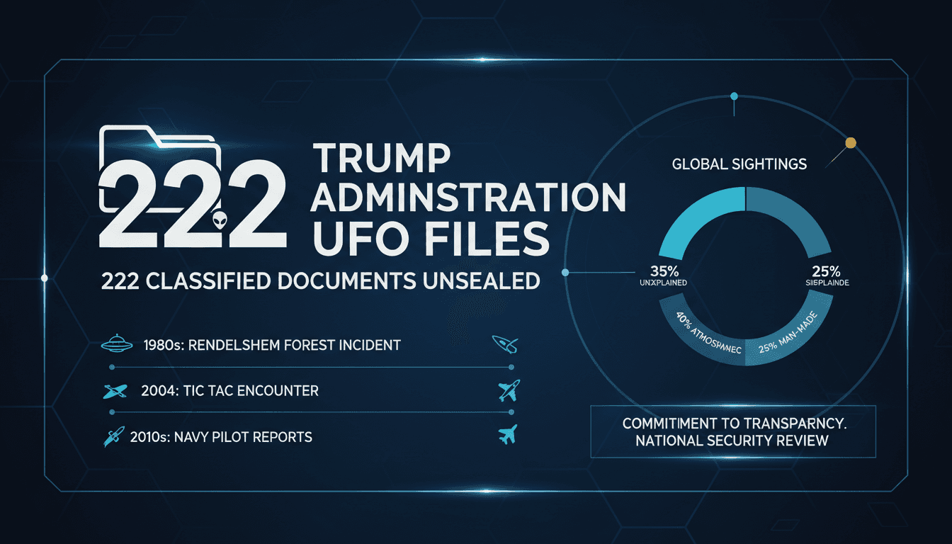 Trump Administration Releases New Batch of Classified UFO Files