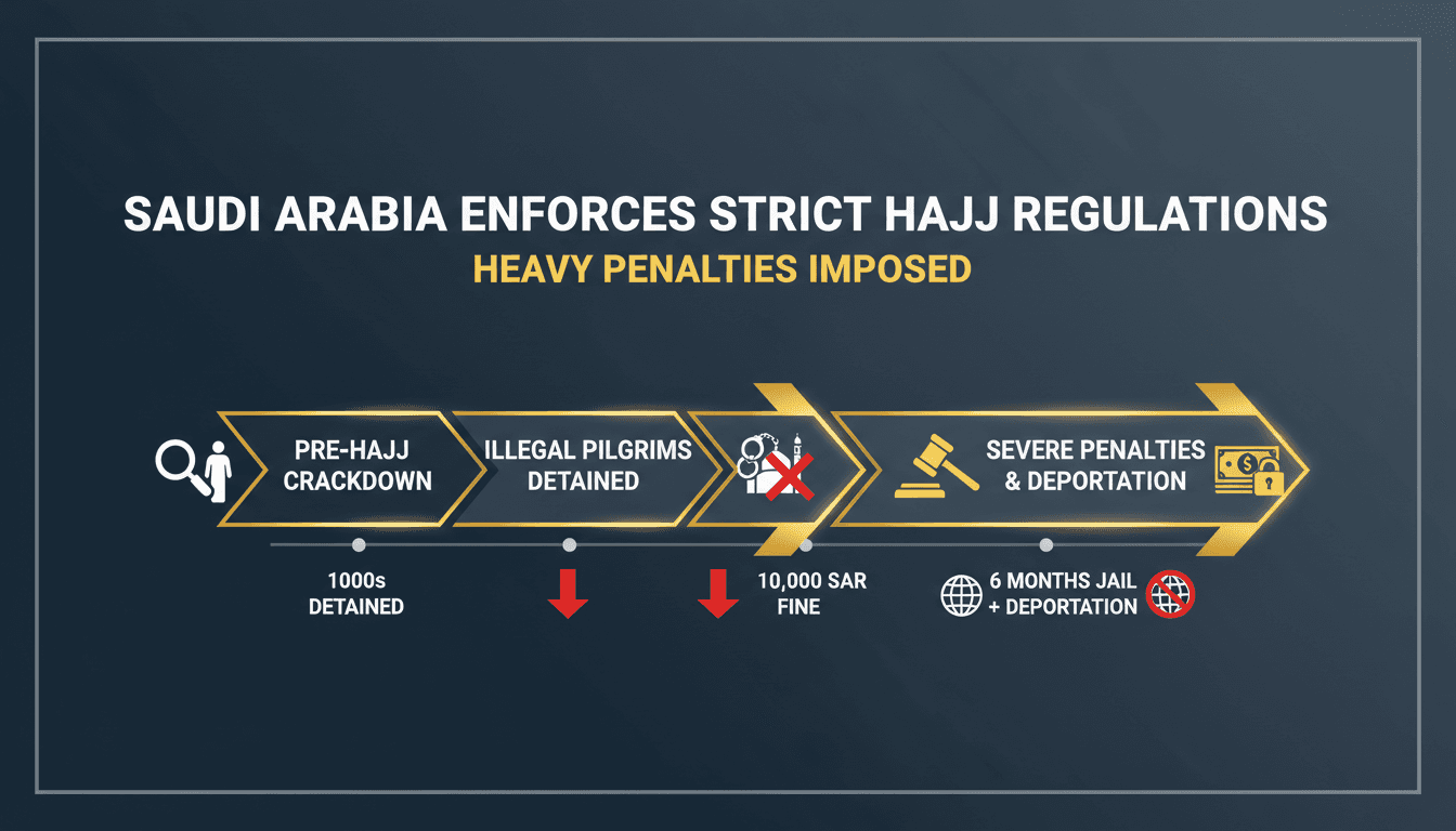 Saudi Arabia Enforces Strict Hajj Regulations with Heavy Penalties