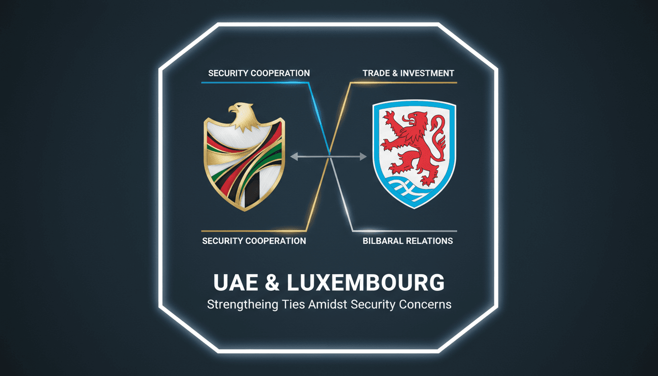 Sheikh Abdullah bin Zayed Al Nahyan meeting with Luxembourg's Prime Minister Luc Frieden.