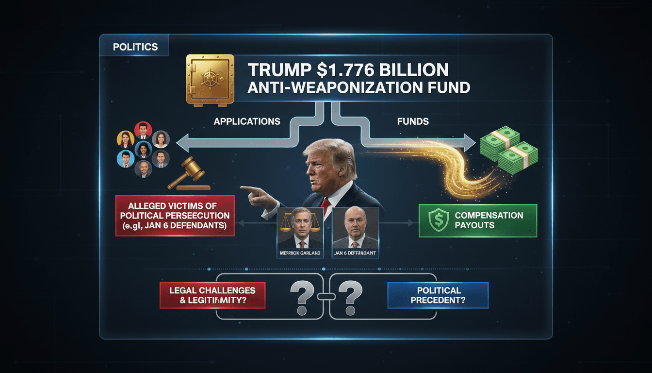 President Trump announcing the Anti-Weaponization Fund amidst political controversy.